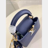 Louis Vuitton M48865 Dark Blue Light Flower Chain Capucines UK Handbag