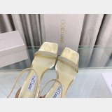 7 Star Jimmy Choo Alva Suede Sandals 1:1 Mirror Heel 8.5 cm Shoes