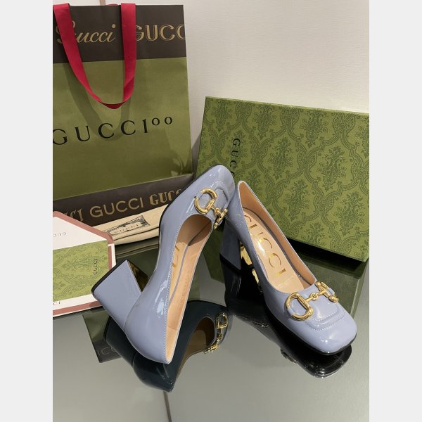 Pump Patent Heels Ballet Flat Horsebit Fashion Gucci Shoes