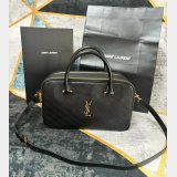 Designer Knockoffs Saint Laurent Lyia Zip Duffle Black 766785 Bag