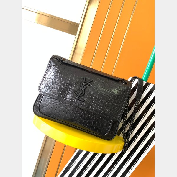 AAA+ YSL CROCO VEIN NIKi BAG 533037 22/28cm