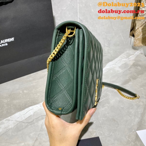 Duplicates Saint Laurent Becky Large chain bag in quilted lambskin