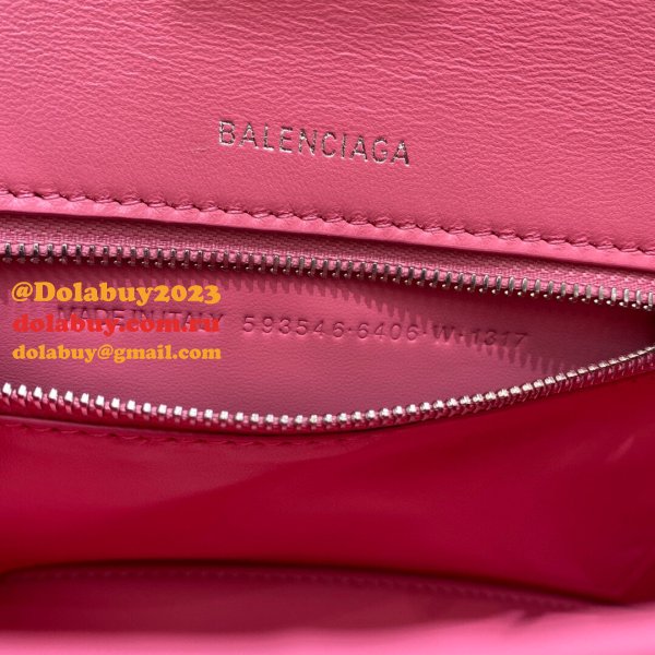 Balenciaga Cheap Women's Hourglass S top handle bag Pink