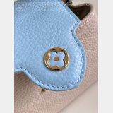 Designer Louis Vuitton Capucines AAA+ M48865 Blue Flower Bags