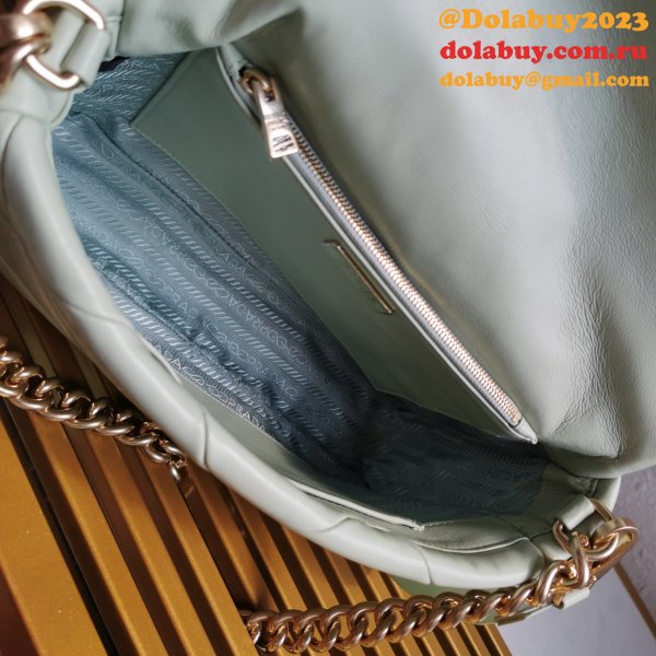 Wholesale Prada Knockoff System nappa leather patchwork bag online