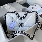 Best Fake Lambskin Gold-Tone AS1160 White/Black 19 Handbags Online Sale