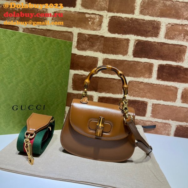 1:1 Cheap Gucci Fashion 686864 Mini top handle bag with Bamboo