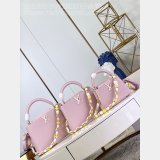 Pink White M48865 Flower Chain Knockoff The Capucines Perfect LV Bag