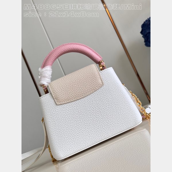 1:1 Mirror 1:1 Mirror Louis Vuitton Capucines M48865 White Bags