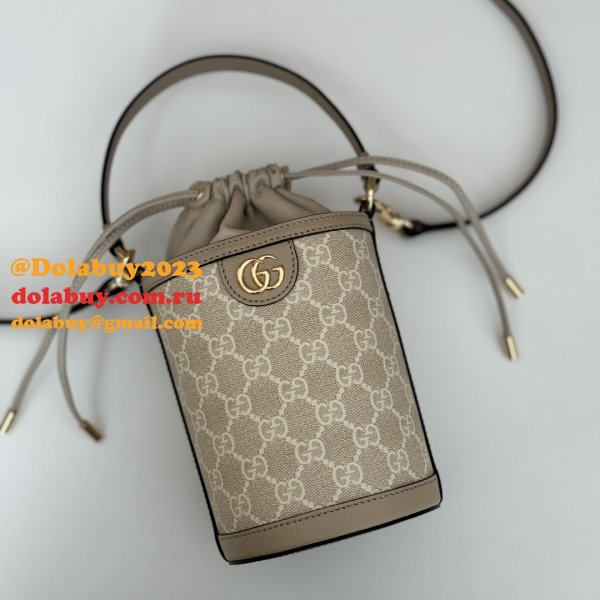 UK Gucci Ophidia Inspired Bucket Ebony Supreme 760199 Bag