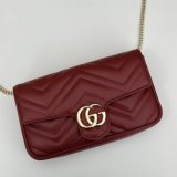 Gucci 1:1 Mirror GG Marmont Mini Crossbody Luxury 751526 Red Bag