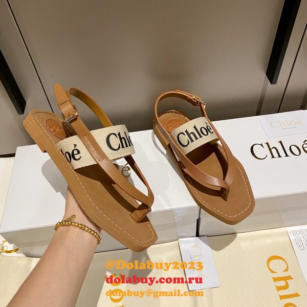 Designer Slippers Dupe AAAAA Knockoff Chloe Flip Flops