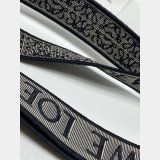 Luxury Loewe Anagram double-sided embroidered shoulder strap