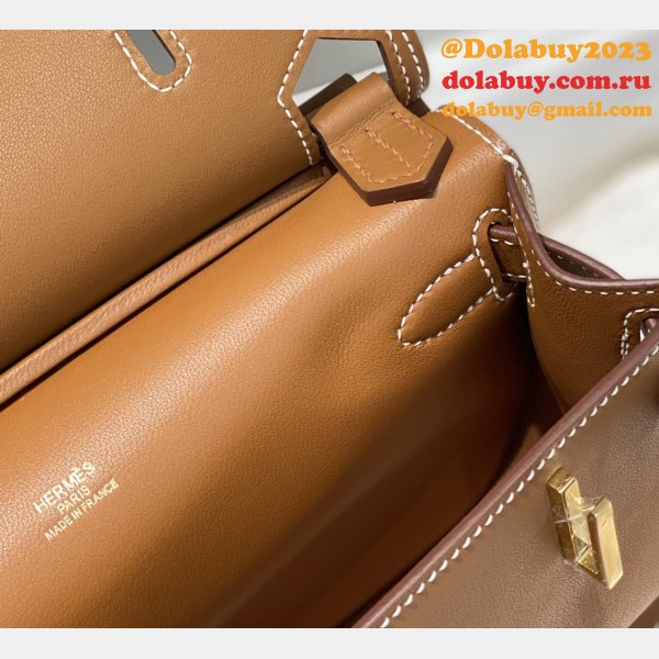 Copy hermes jypsiere mini calf leather bag