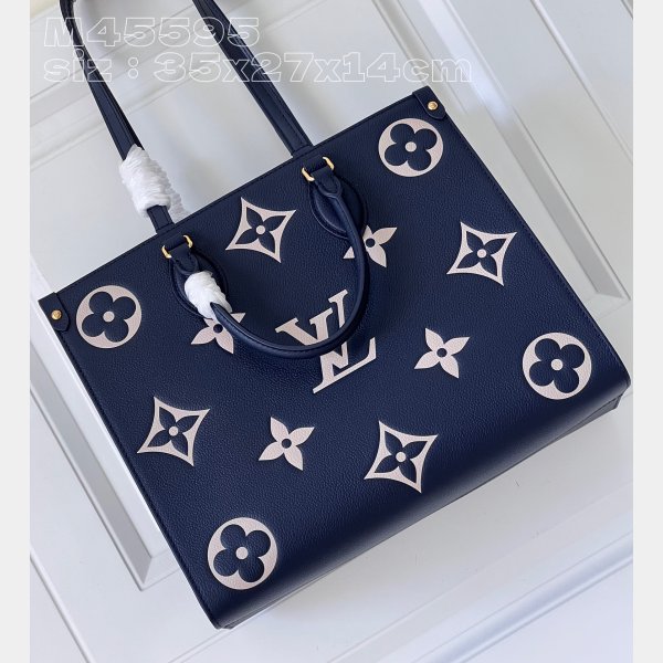 Onthego Louis Vuittons Cheap M47084 Navy Monogram Empreinte Bag