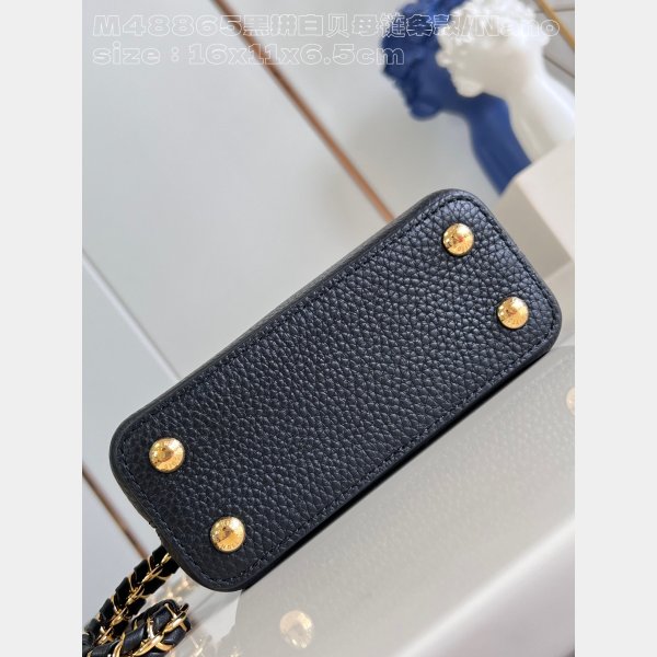 Buy Outlet Perfects Louis Vuitton Capucines M48865 Black Bag