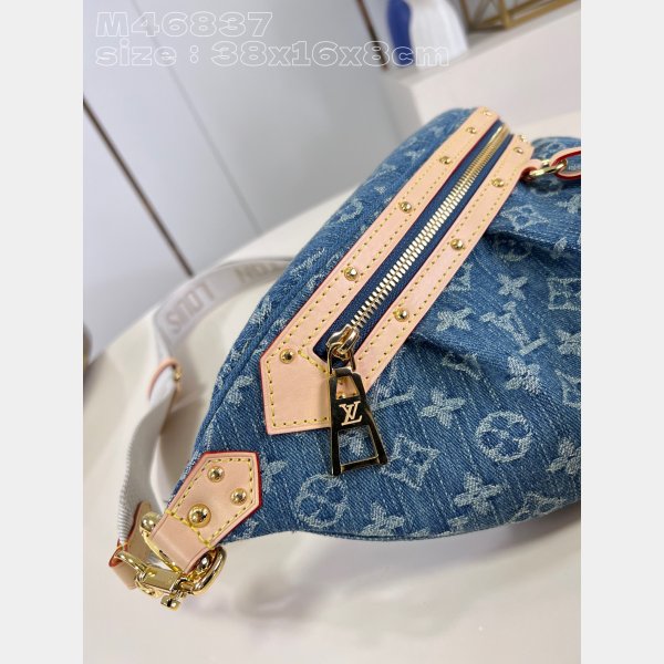 High Rise Monogram Denim M46837 Top Quality Louis Vuitton Copy Bag