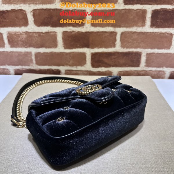 Affordable 446744 Black Marmont Top-Quality 7 Star Gucci Bags