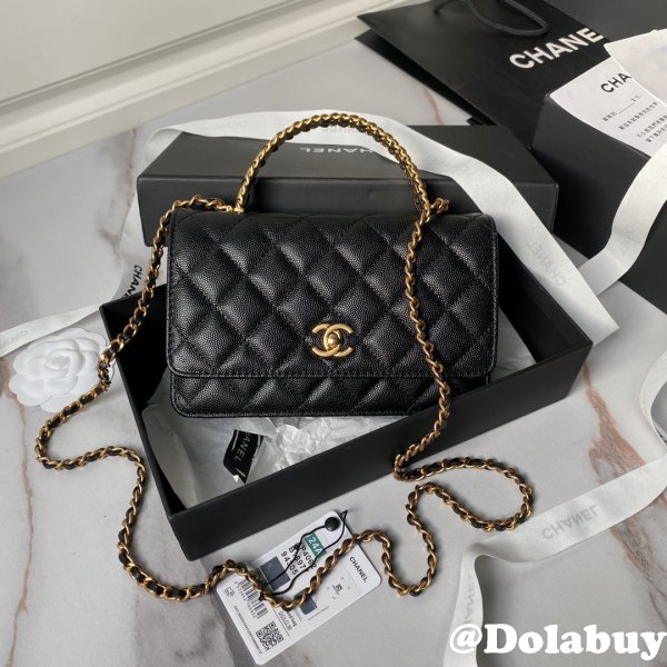 Best Top Wallet On Chain 1:1 Mirror AP4062 Black UK Bag