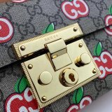 Gucci Fashion GG Supreme Padlock Small Shoulder 409487 Bag