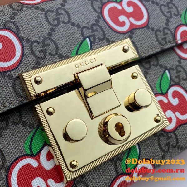 Gucci Fashion GG Supreme Padlock Small Shoulder 409487 Bag