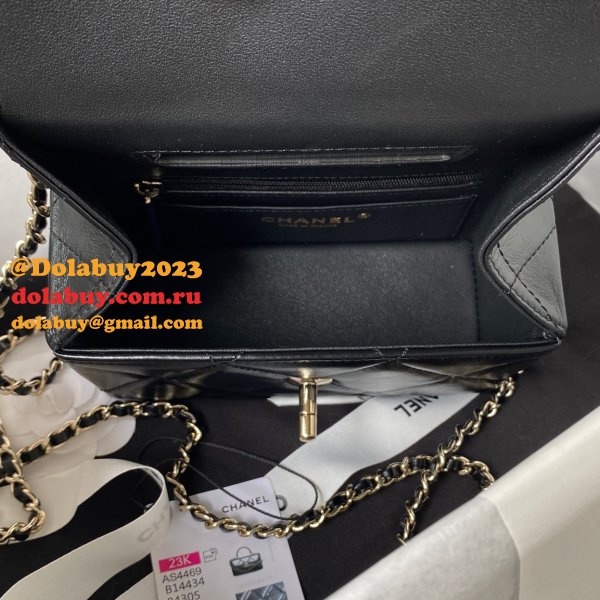 Top Quality UKs Shiny Box Tote 1:1 Mirror AS4469 Bag