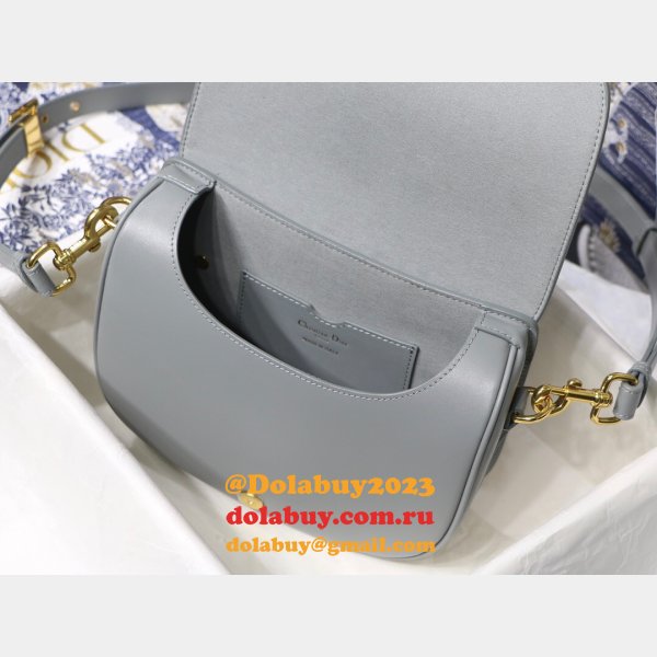 Best 1:1 Mirror Dior Bobby Bag Gray Box Calfskin