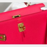 High Quality Fake Hermes Epsom Kelly 19/25/28CM Red Bag For Sale