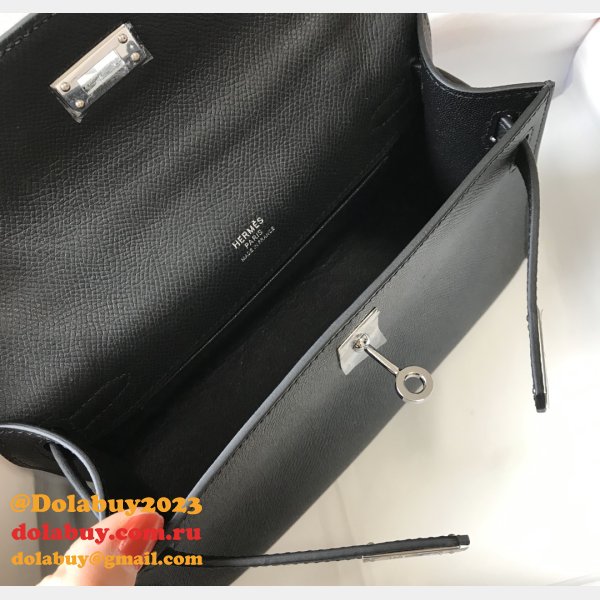 UK Hermes EPSOM LEATHER Mini Kelly Pouchette