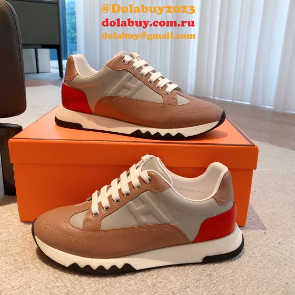 Wholesale Sneakers Leer Wit Hermes 1:1 Mirror Shoes