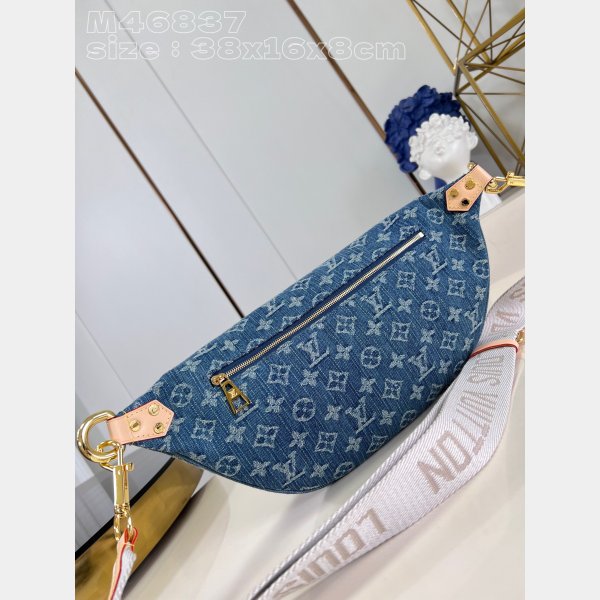 High Rise Monogram Denim M46837 Top Quality Louis Vuitton Copy Bag