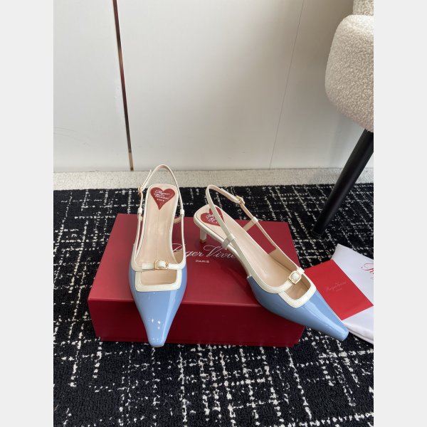 Roger Vivier Wholesale Slingback Heels Designer Luxury Shoes