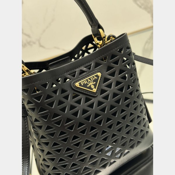 7 Star Prada Saffiano hollow basket women bag