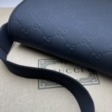 Gucci Wholesale GG Crossbody Rubber-effect 775097 Black Bag