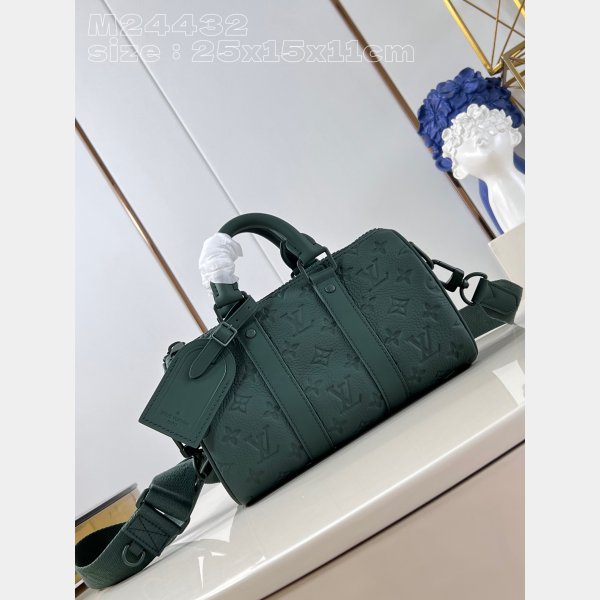 Green Shop Louis Vuitton Replcia Keepall Bandoulière 25 Taurillon Men M24432 Perfect