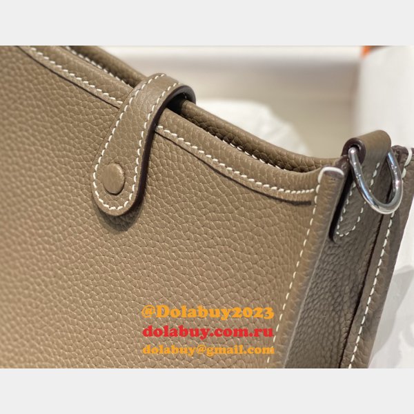 High Quality bag Hermes Evelyne Top Quality Online Store elephant grey