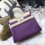 Hermes Kelly 32cm Togo leather Purple Top Quality