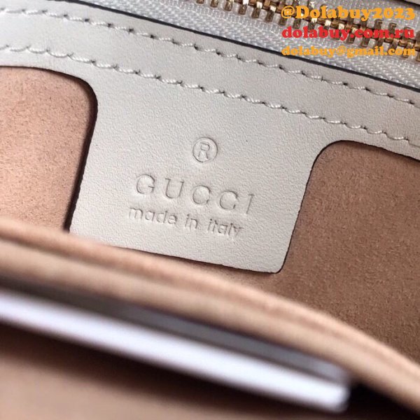 Wholesale Gucci 479197 7 Star GG Supreme Canvas Padlock White Shoulder Bag