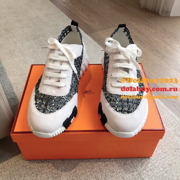 Top Quality HERMES MEN BOUNCING weave SNEAKER