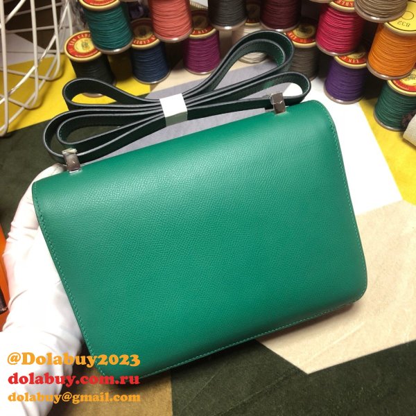 Hermes Constance Bag 23cm Epsom Leather Green Top Quality