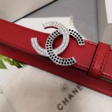 Top Quality Wholesale CC Double C Belt Red Width 3.0cm 1135