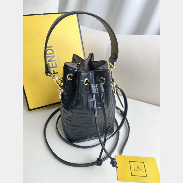 Knockoff Wholesale Fendi Mon Tresor FF small BUCKET BAG