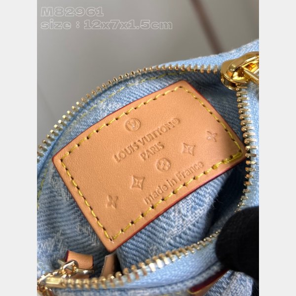 Key Pouch Monogram Denim M82961 7 Star Louis Vuitton Copy Bag