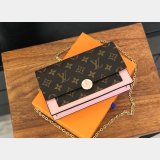 Louis Vuitton AAA+ Flore Chain Wallet Monogram M67405 Brown