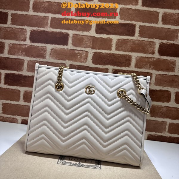 Tote GG Marmont White/Black 779724 Gucci Designer Bag