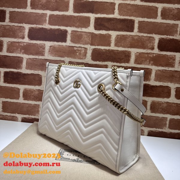 Tote GG Marmont White/Black 779724 Gucci Designer Bag