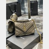 YSL 1:1 Mirror 392737 College Medium Chain Bag in Matelassé Leather