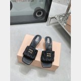 Perfect Luxury Designer Miu Miu high heel slippers Shoes