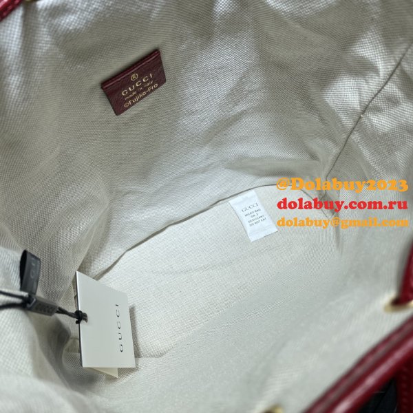 Wholesale Doraemon x Gucci small bucket 655597 red bag