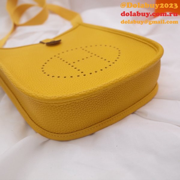 Hermes Evelyne Yellow Messenger Medium Bag Designer